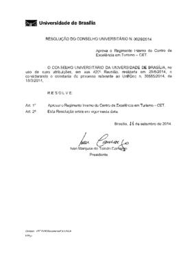 Resolução do Conselho Universitário nº 0026/2014