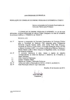 Resolução do Conselho de Ensino, Pesquisa e Extensão nº 0070/2013