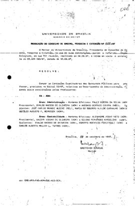 Resolução do Conselho de Ensino, Pesquisa e Extensão nº 0028/1987