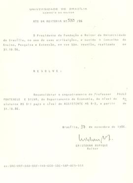Ato da Reitoria nº 0533/1986