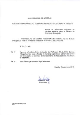 Resolução do Conselho de Ensino, Pesquisa e Extensão nº 0133/2013