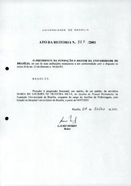 Ato da Reitoria nº 0887/2001