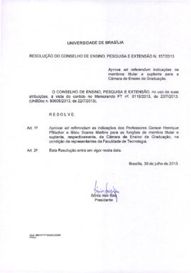 Resolução do Conselho de Ensino, Pesquisa e Extensão nº 0157/2013