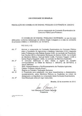 Resolução do Conselho de Ensino, Pesquisa e Extensão nº 0229/2012