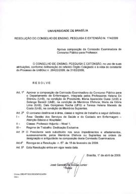 Resolução do Conselho de Ensino, Pesquisa e Extensão nº 0174/2009