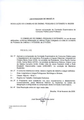 Resolução do Conselho de Ensino, Pesquisa e Extensão nº 0066/2009
