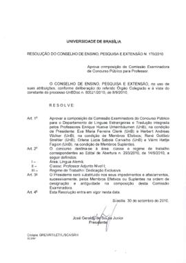 Resolução do Conselho de Ensino, Pesquisa e Extensão nº 0170/2010