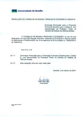 Resolução do Conselho de Ensino, Pesquisa e Extensão nº 0222/2014