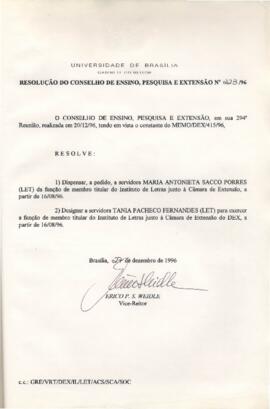 Resolução do Conselho de Ensino, Pesquisa e Extensão nº 0223/1996