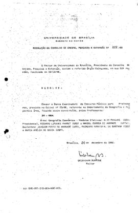 Resolução do Conselho de Ensino, Pesquisa e Extensão nº 0022/1986