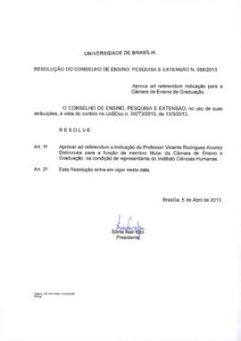 Resolução do Conselho de Ensino, Pesquisa e Extensão nº 0088/2013
