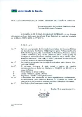 Resolução do Conselho de Ensino, Pesquisa e Extensão nº 0199/2014