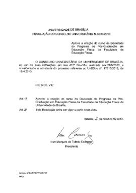 Resolução do Conselho Universitário nº 0037/2013