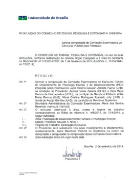 Resolução do Conselho de Ensino, Pesquisa e Extensão nº 0169/2014