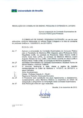 Resolução do Conselho de Ensino, Pesquisa e Extensão nº 0247/2013