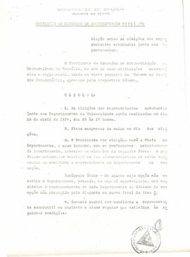 Resolução do Conselho de Administração nº 001/1974