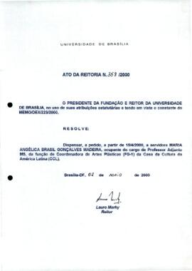 Ato da Reitoria nº 0358/2000