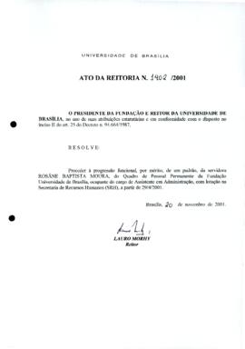 Ato da Reitoria nº 1402/2001
