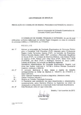 Resolução do Conselho de Ensino, Pesquisa e Extensão nº 0200/2013