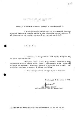 Resolução do Conselho de Ensino, Pesquisa e Extensão nº 0008/1987