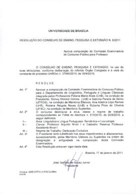 Resolução do Conselho de Ensino, Pesquisa e Extensão Nº 0008/2011