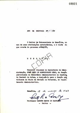Ato da Reitoria nº 0169/1967