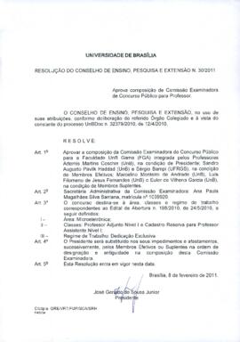 Resolução do Conselho de Ensino, Pesquisa e Extensão nº 0030/2011