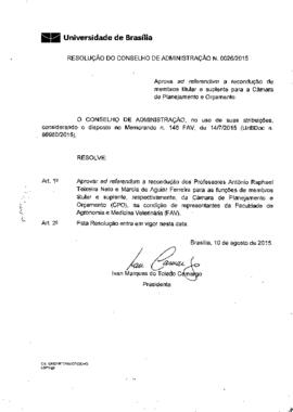 Resolução do Conselho de Administração nº 0026/2015