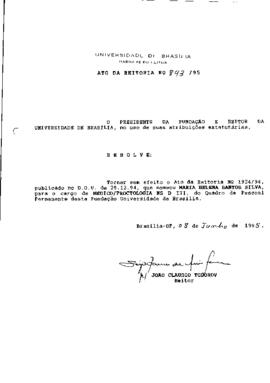 Ato da Reitoria nº 0843/1995