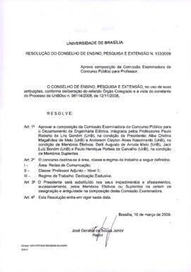 Resolução do Conselho de Ensino, Pesquisa e Extensão nº 0133/2009