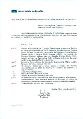 Resolução do Conselho de Ensino, Pesquisa e Extensão nº 0202/2014