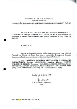 Resolução do Conselho de Ensino, Pesquisa e Extensão nº 0032/1997