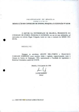 Resolução do Conselho de Ensino, Pesquisa e Extensão nº 0015/1998