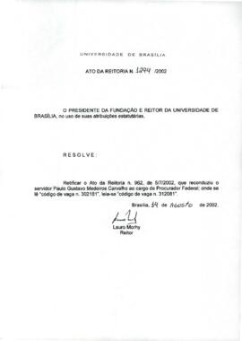 Ato da Reitoria nº 1294/2002