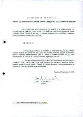 Resolução do Conselho de Ensino, Pesquisa e Extensão nº 0032/2000