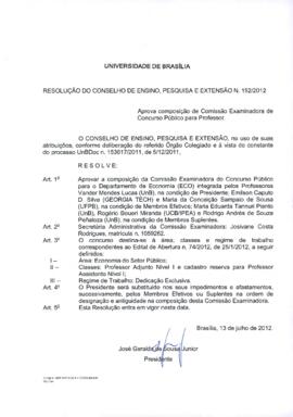 Resolução do Conselho de Ensino, Pesquisa e Extensão nº 0152/2012