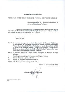Resolução do Conselho de Ensino, Pesquisa e Extensão nº 0058/2009
