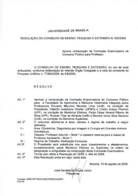 Resolução do Conselho de Ensino, Pesquisa e Extensão nº 0500/2009