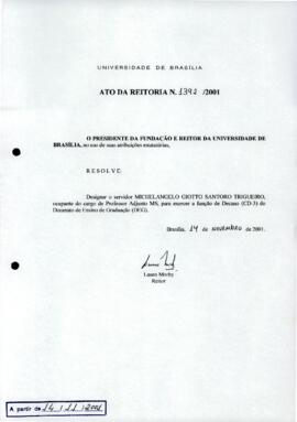 Ato da Reitoria nº 1392/2001