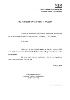 Ato de Credenciamento DPP N° 0073/2017