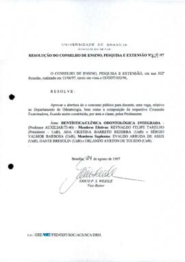 Resolução do Conselho de Ensino, Pesquisa e Extensão nº 0129/1997