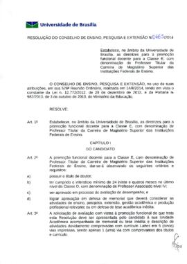 Resolução do Conselho de Ensino, Pesquisa e Extensão nº 0165/2014