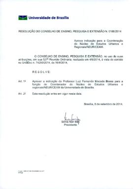 Resolução do Conselho de Ensino, Pesquisa e Extensão nº 0180/2014