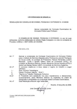 Resolução do Conselho de Ensino, Pesquisa e Extensão nº 0413/2009