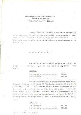 Ato da Reitoria nº 0101/1978