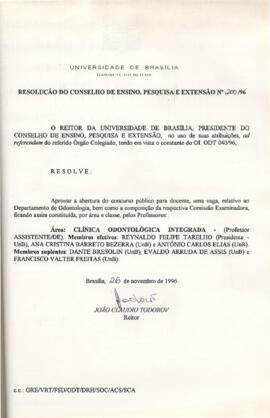 Resolução do Conselho de Ensino, Pesquisa e Extensão nº 0200/1996