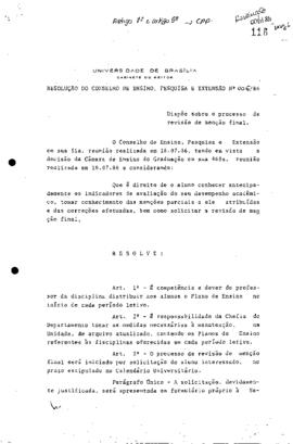 Resolução do Conselho de Ensino, Pesquisa e Extensão nº 0006/1986