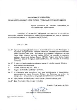 Resolução do Conselho de Ensino, Pesquisa e Extensão nº 0022/2009