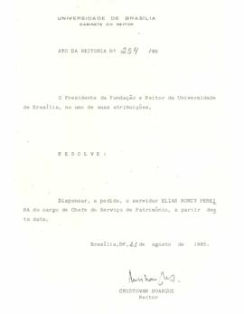 Ato da Reitoria nº 0254/1985