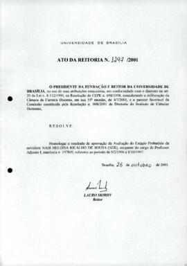 Ato da Reitoria nº 1297/2001